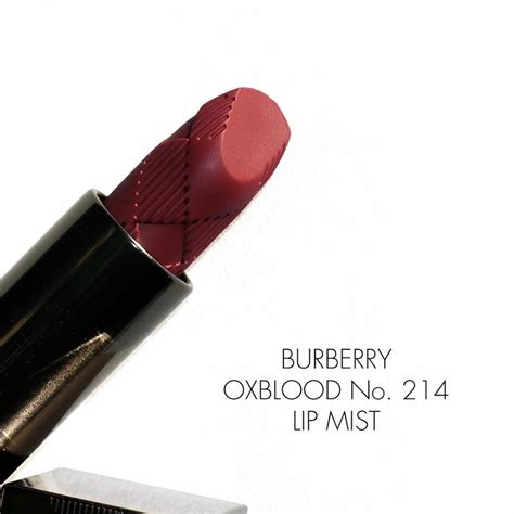 burberry губная помада lip mist no 214 oxblood|Burberry Oxblood & Gold Lip Mist Reviews, Photos, Swatches.